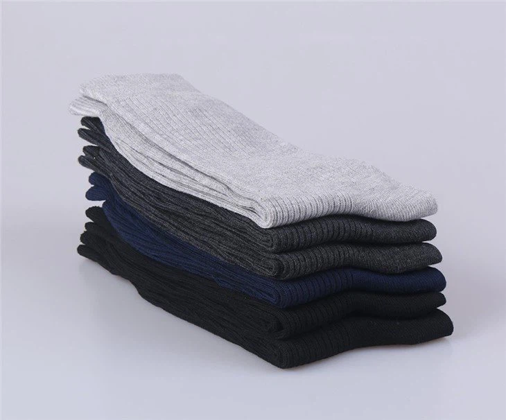 Mens Flat Ribbed Dress Socks
