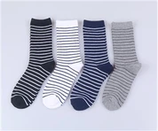Black And White Striped Business Socks