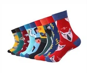 Mens Crazy and Funny Character Crew Socks