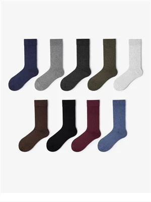 Men Summer Green Grey Red Crew Socks