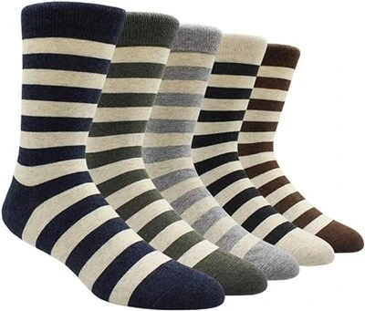 Men Colorful Striped Novelty Socks
