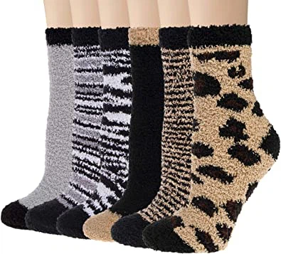 Valentine's Day Limited Leopard Print Winter Plush Thickened Fuzzy Socks