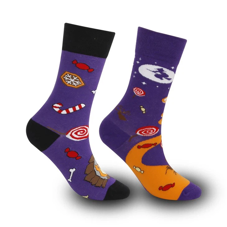 Bats Pumpkins Ghosts Novelty Halloween Socks