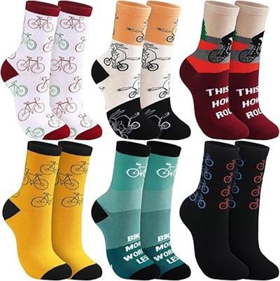 Men Women Colorful Cycling Crew Socks