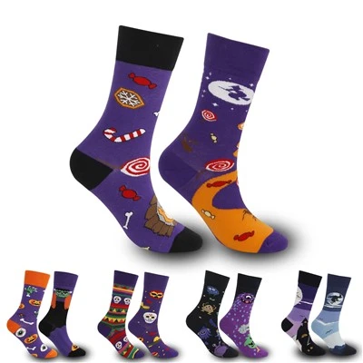 Bats Pumpkins Ghosts Novelty Halloween Socks