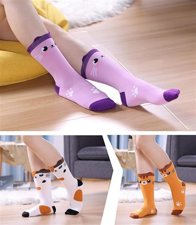 Breathable Thin Cotton Casual Crew Socks